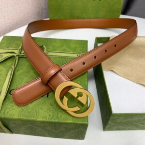 Gucci Blondie Belt Brown, GG Women Belt ‎690557 US10G 8351