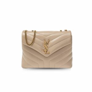 Saint Laurent Loulou Small Chain Bag In Matelassé "Y" Beige For Women 9.8in/23cm YSL 494699DV7272721