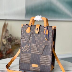 Louis Vuitton Nigo Mini Tote Bag Damier Ebene And Monogram Canvas For Women, Women's Bags, Shoulder And Crossbody Bags 13.8in/35cm LV N40355