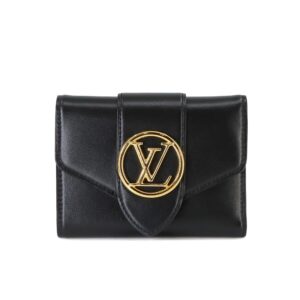 Louis Vuitton Pont 9 Compact Wallet in Black for Women, 4.2 in/12 cm, M69175