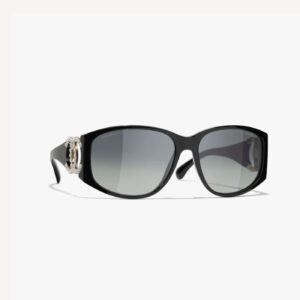 Chanel Rectangle Sunglasses Black For Women A71498 X08220 S2271