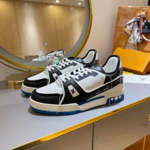 Louis Vuitton Trainer Sneaker Black/White Virgil Abloh For Men LV