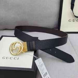 Gucci Belt With Interlocking G Buckle Black For Women, Women Belt