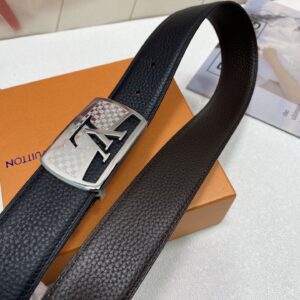 Louis Vuitton Initiales Reversible LV Belt with Silver Toned Hardware LV Women Belt