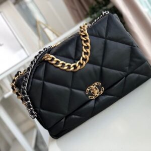 Chanel 19 Maxi Handbag Black For Women, Women's Bags, Shoulder And Crossbody Bags 14in/36cm AS1162 B04852 94305