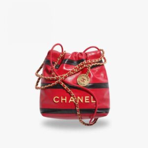Chanel 22 Mini Bag Red And Black For Women AS3980 B16652 NY215 - 7.8 Inches/20 Cm