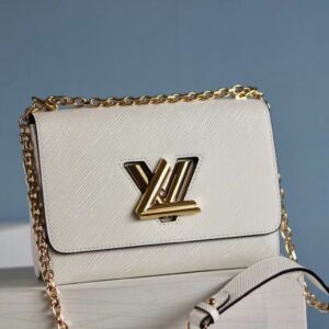 Louis Vuitton Twist Epi White For Women, Women's Handbags, Shoulder And Crossbody Bags 9in/23cm LV