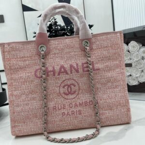 Chanel Deauville Tote 38cm Pink For Women A66941