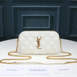 Saint Laurent Becky Crossbody Bag White For Women 7in/18cm YSL P00555149