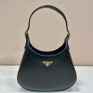 Prada Cleo Brushed Shoulder Bag In Black For Women10.6 in / 27 cm