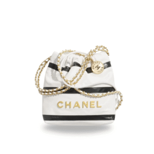 Chanel 22 Mini Bag White And Black For Women AS3980 B16652 NY081 - 7.8 Inches/20 Cm